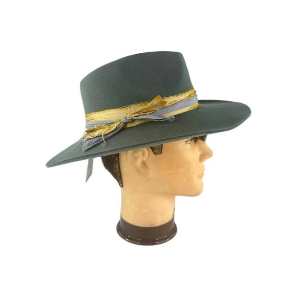Ewamay Braxton Handmade wool hats Size 55 Womes Flat Brim Western Cowgirl Hat main image 12